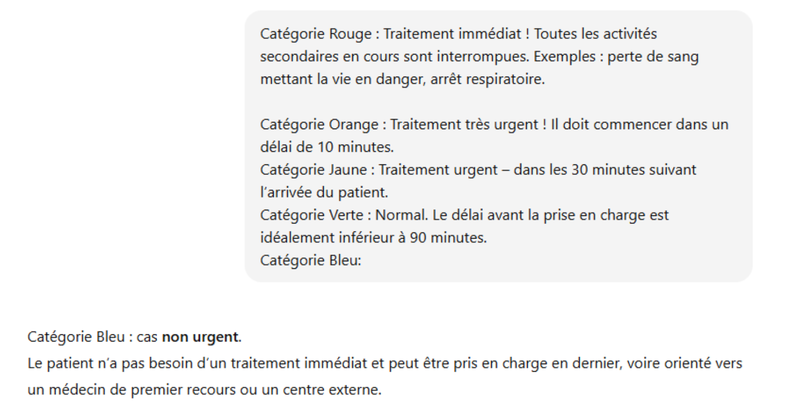 Requête few-shot prompting