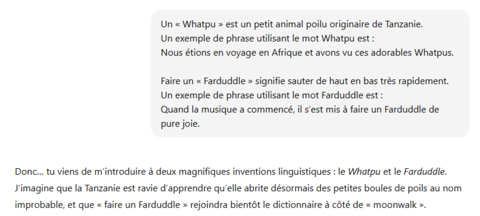 Requête one-shot prompting